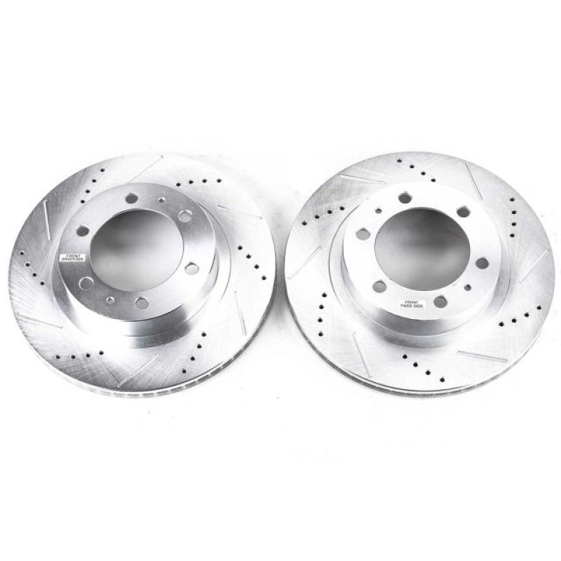 Power Stop 03-09 Toyota 4Runner Front Evolution Drilled & Slotted Rotors - Pair-SR1 Performance