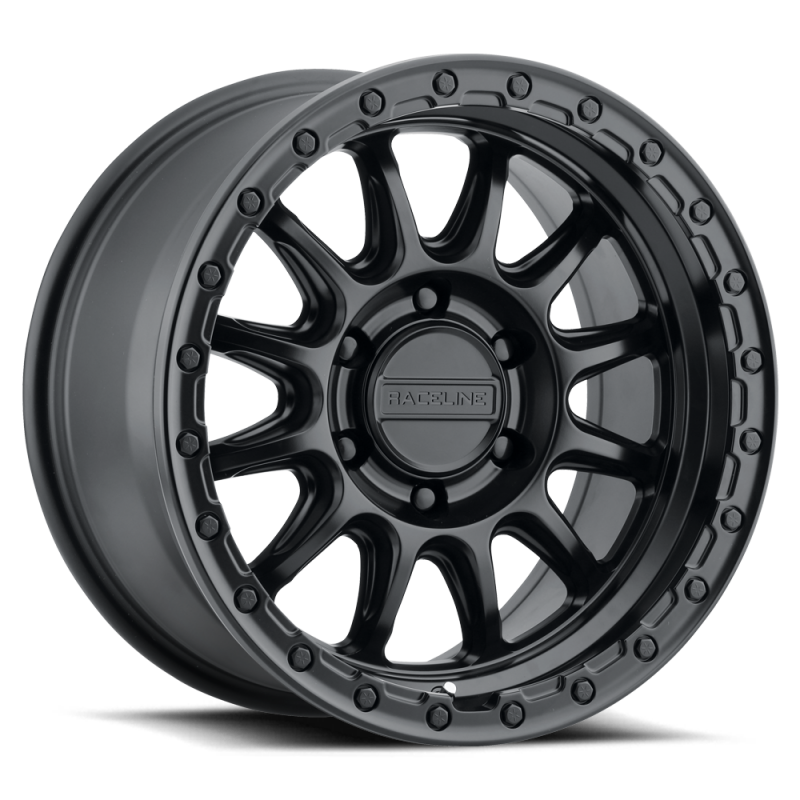 Raceline 960B Alpha 17x8.5 Satin Black Wheel with 5x127 Bolt Pattern and 0mm Offset