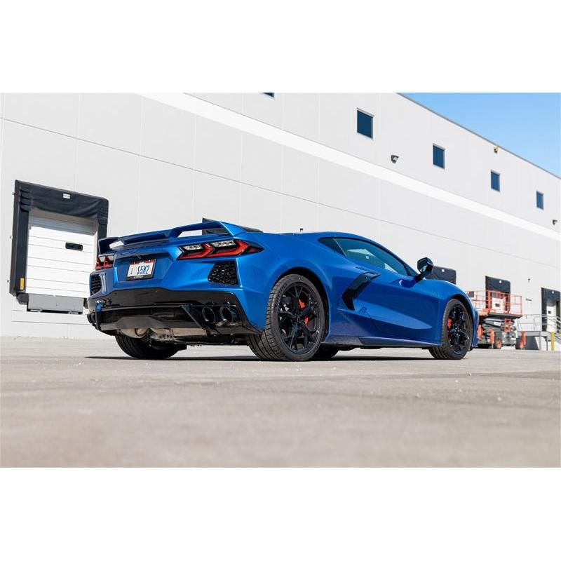 Corsa 2020-24 Corvette C8 3in Valved Cat-Back 4.5in Pol Quad Tips - Fits Factory Perf Exhaust w/ AFM