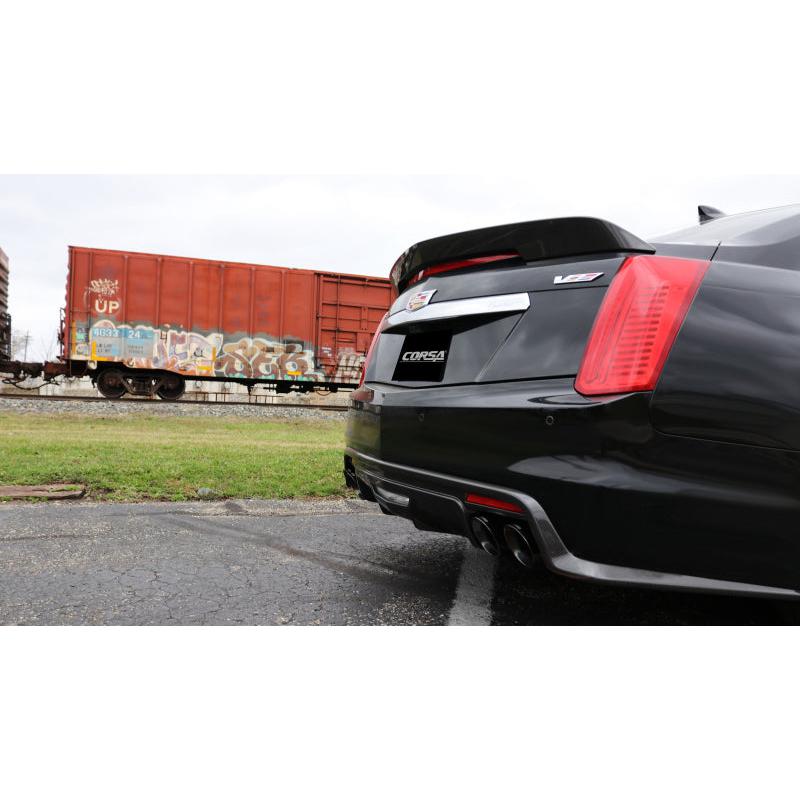 Corsa 2016-2019 Cadillac CTS V 6.2L V8 2.75in Black Xtreme Axle-Back Exhaust