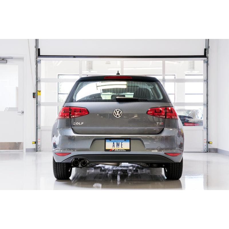 AWE Tuning VW MK7 Golf 1.8T Track Edition Exhaust w/Diamond Black Tips (90mm)