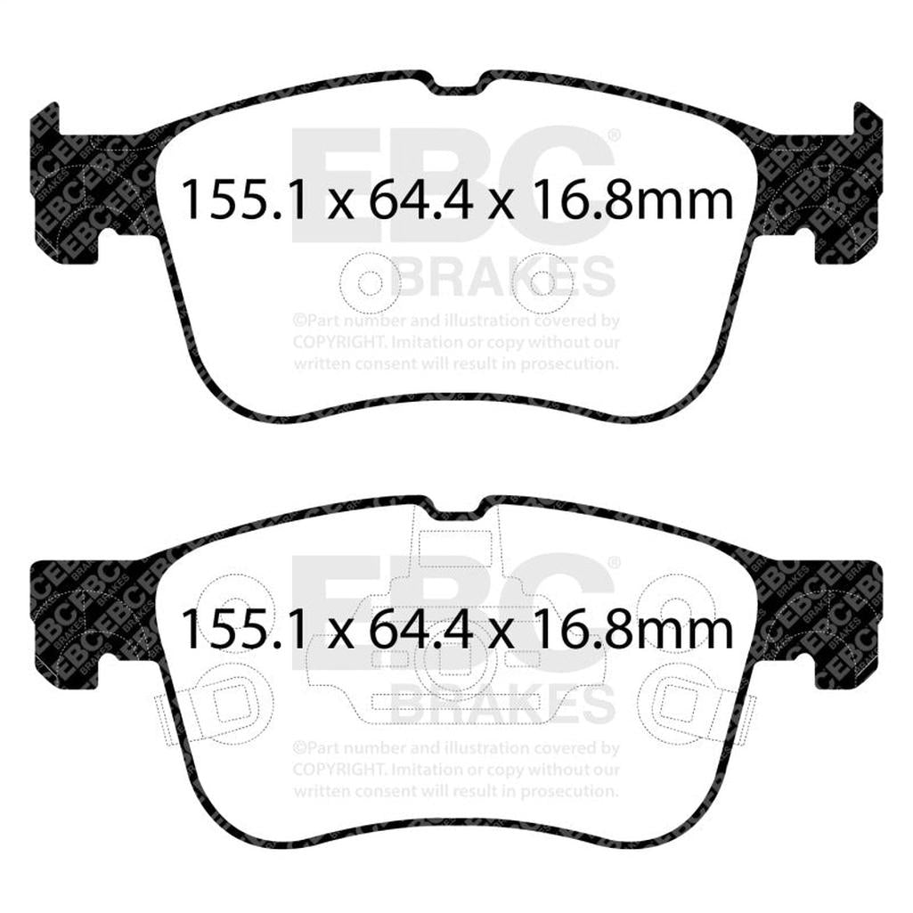 EBC Yellowstuff Front Brake Pads for 2020-2021 Ford Escape and Lincoln Corsair – Part DP42372R