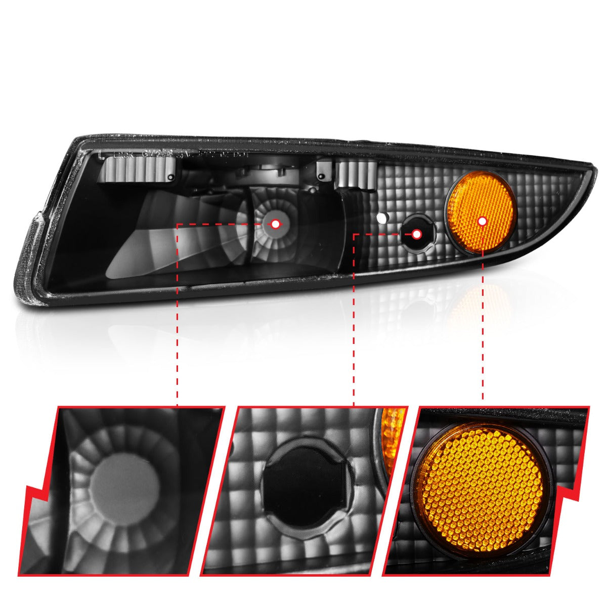 CHEVY CAMARO 93-02 EURO PARKING/SIGNAL LIGHTS BLACK AMBER