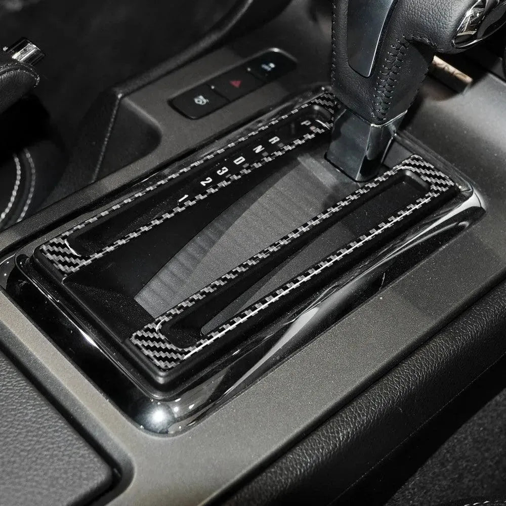 Carbon Fiber Center Console Trim Interior Overlay For Ford Mustang 2010-2014 - carbonaddons Carbon Fiber Parts, Accessories, Upgrades, Mods
