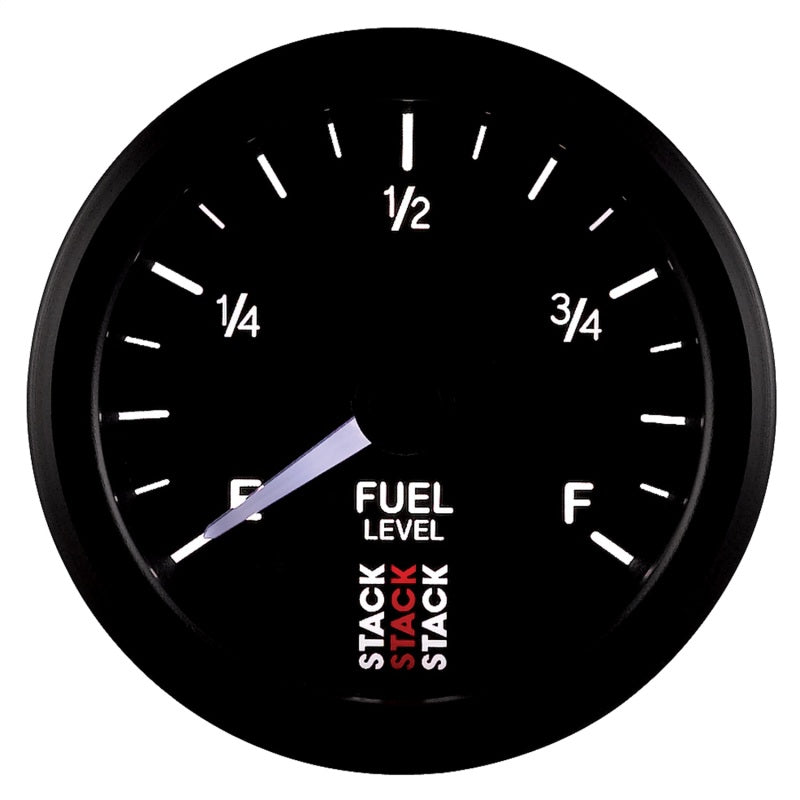 Autometer Stack Instruments 52mm 0-280 Ohm Programmable Pro Stepper Motor Fuel Level Gauge - Black-SR1 Performance