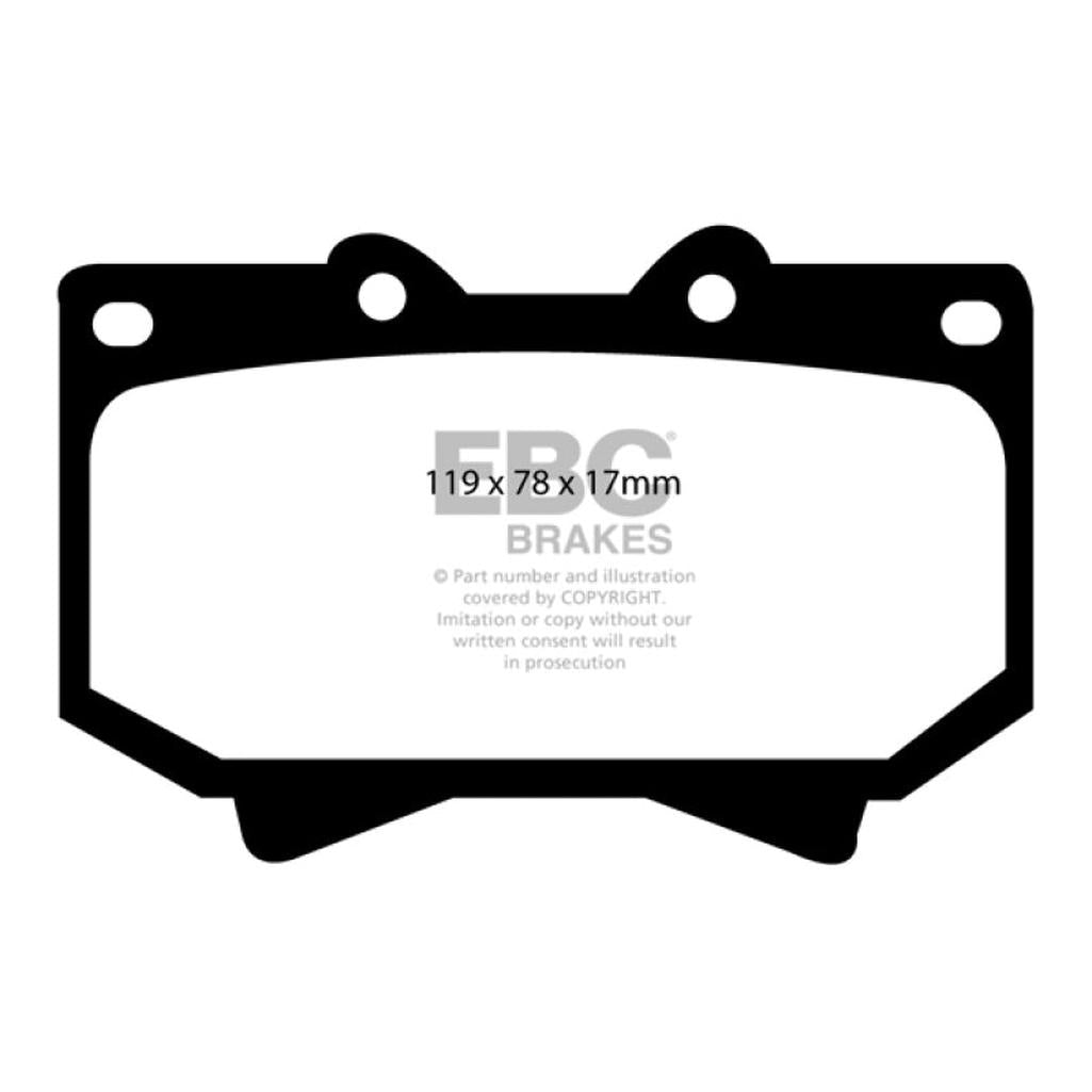 EBC Yellowstuff Front Brake Pads for Toyota Land Cruiser 1998-2007 | Part Number DP41319R