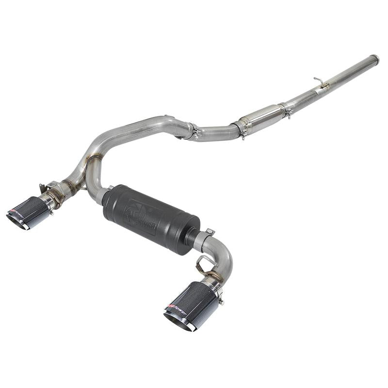 aFe Takeda 3in 304 SS Cat-Back Exhaust System w/ Carbon Fiber Tips 16-18 Ford Focus RS I4-2.3L (t)-SR1 Performance