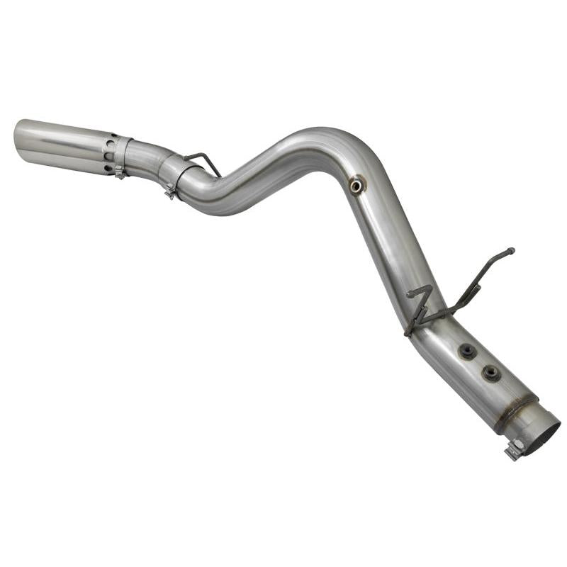 aFe LARGE BORE HD 5in 409-SS DPF-Back Exhaust w/Polished Tip 2017 GM Duramax V8-6.6L (td) L5P