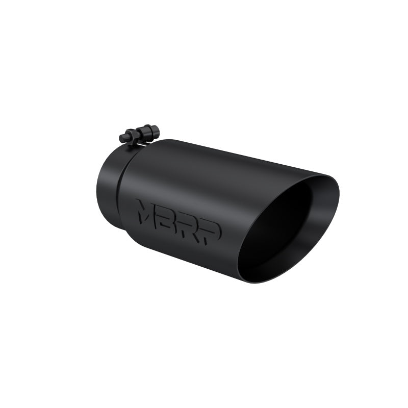 MBRP Universal Tip 5 O.D. Dual Wall Angled 4 inlet 12 length - Black Finish-SR1 Performance