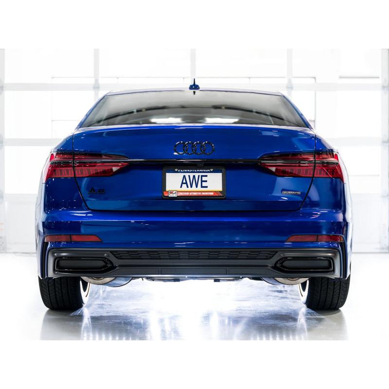 AWE Audi 2019-2023 C8 A6/A7 3.0T Touring Edition Cat-back Exhaust- Turn Downs