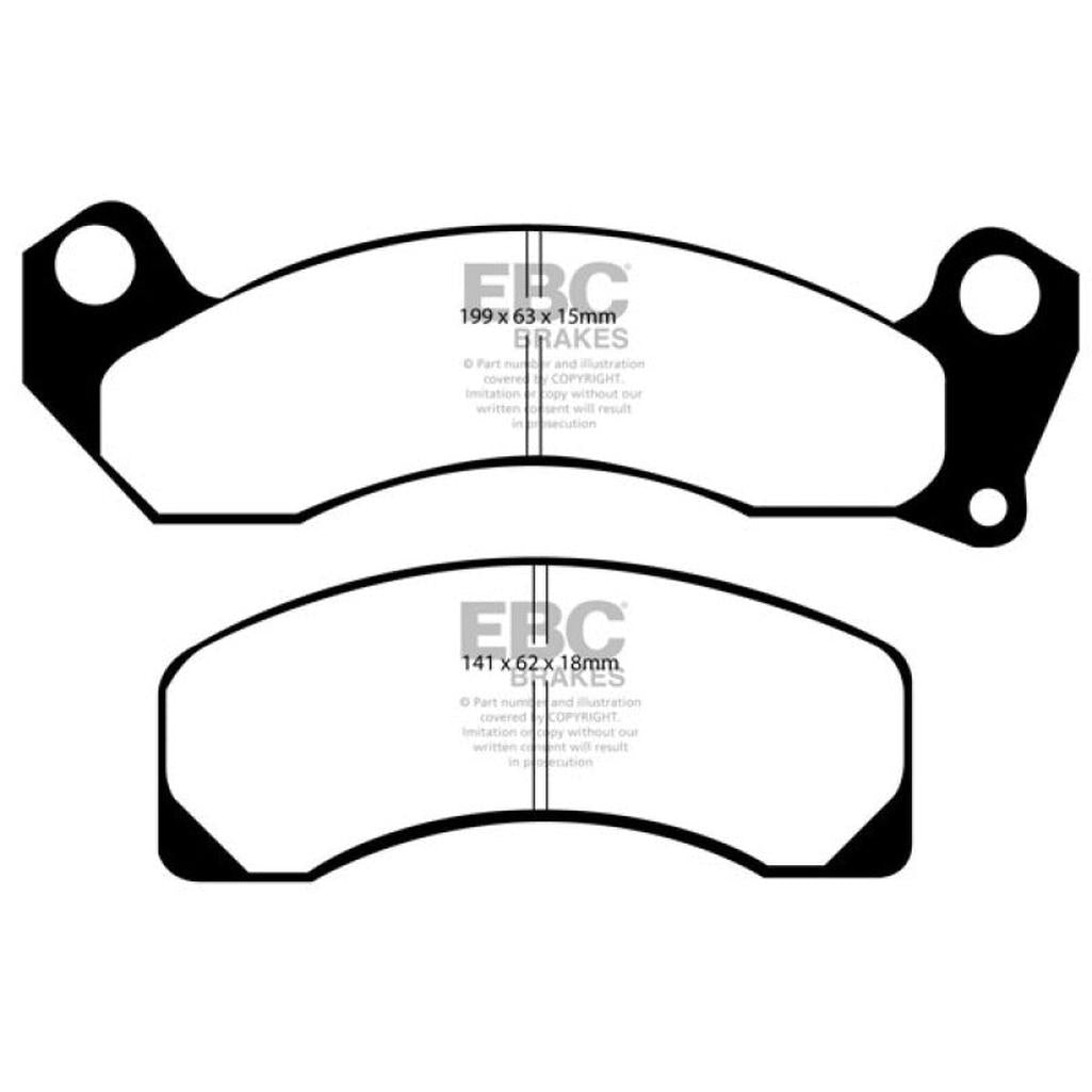 EBC Yellowstuff Brake Pads for Street and Track - Part Number DP41166R