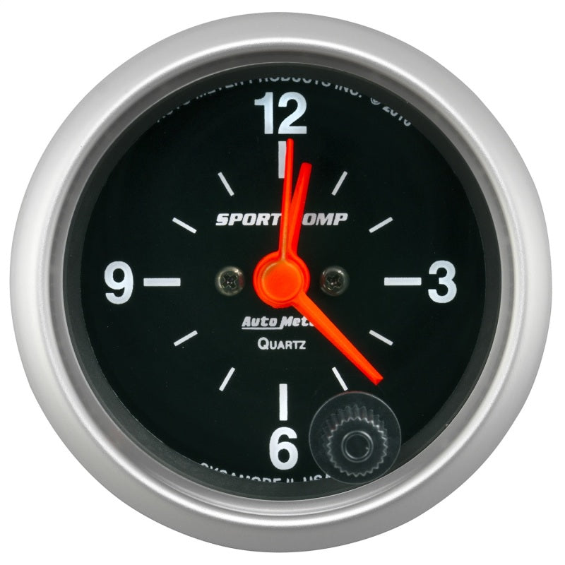 Autometer Sport-Comp 2-1/16in. 12 Hour Analog Clock Gauge-SR1 Performance