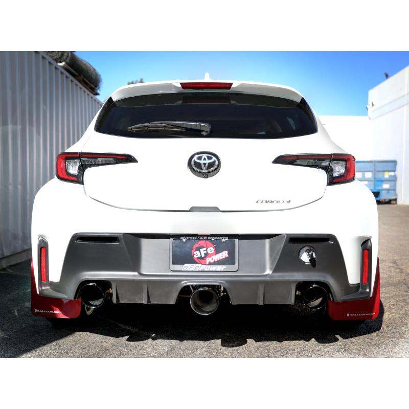 aFe 23-24 Toyota GR Corolla L3 1.6L (t) Gemini XV 3in to 2-1/2in Cat Back Exhaust w/ Black Tips-SR1 Performance