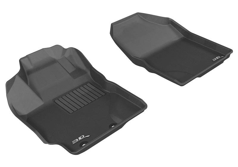 3D MAXpider 2012-2018 Toyota/Scion Yaris/XD Kagu 1st Row Floormat - Black-SR1 Performance