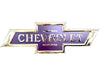 Chevy Classic Bowtie Stainless Steel Wall Hanging Sign Chrome/Blue : 22" x 8.5"