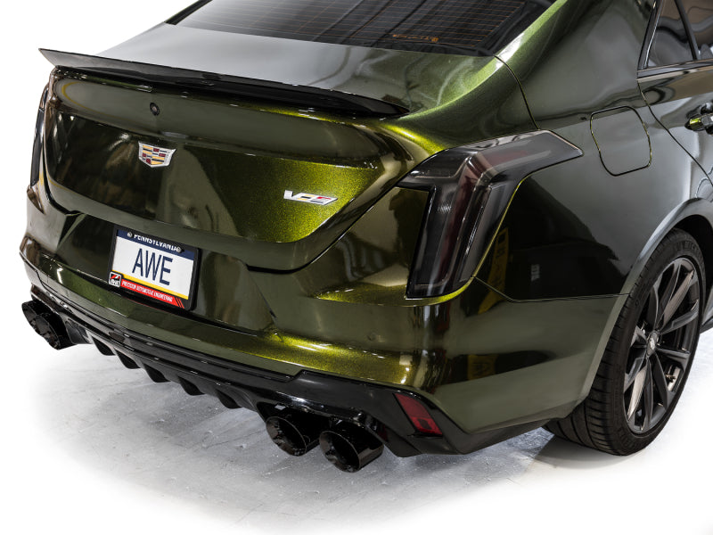 AWE Tuning 2021+ Cadillac CT4-V Blackwing SwitchPath Exhaust with Diamond Black Tips