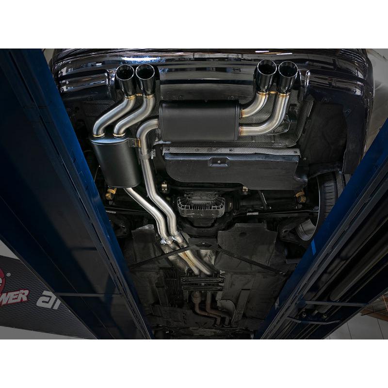 aFe MACH ForceXP 2.5 IN 304 Stainless Steel Cat-Back Exhaust System w/ Black Tips 01-06 BMW M3 (E46)-SR1 Performance