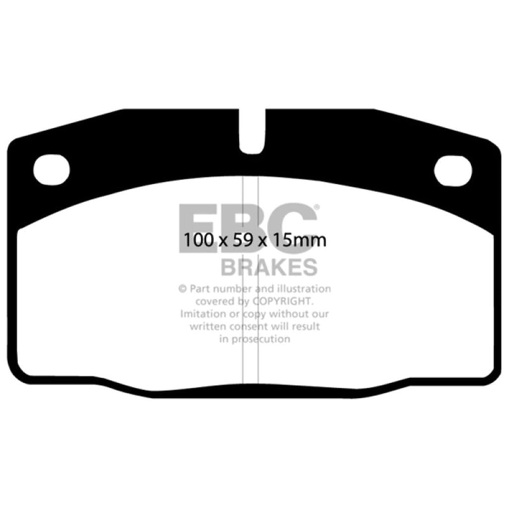 EBC Yellowstuff Front Brake Pads for 1988-1990 Pontiac Fiero and LeMans – Part Number DP4325R