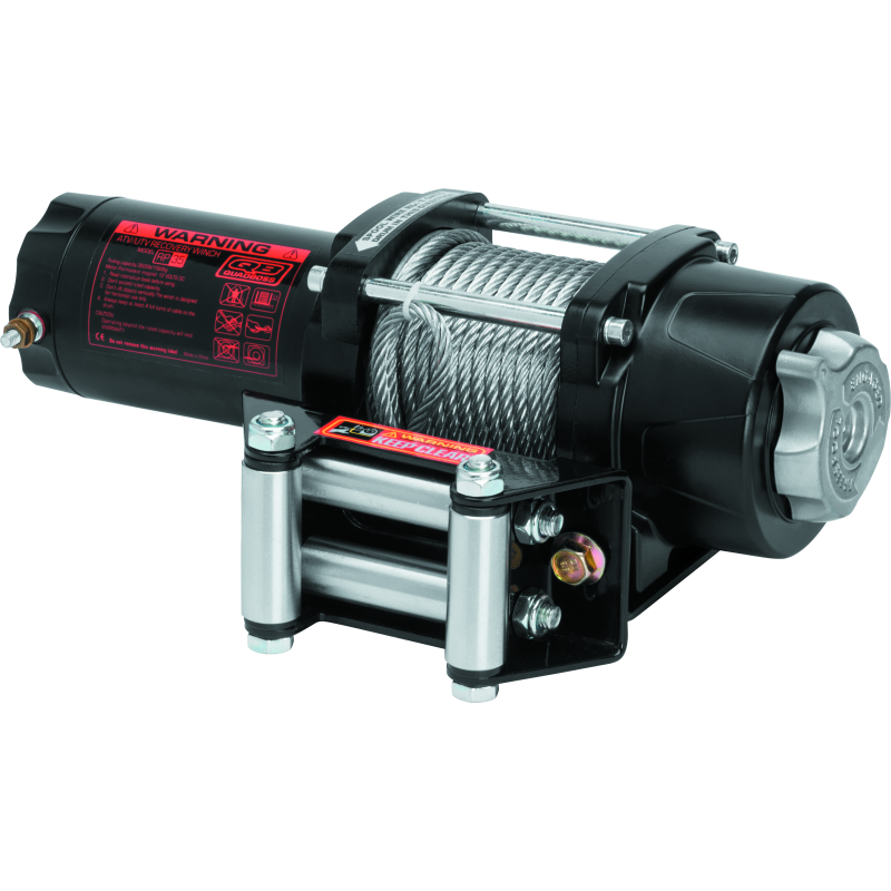 QuadBoss 608702 3,500 lb Heavy-Duty Two-Stage Metal Planetary Winch with Remote Control