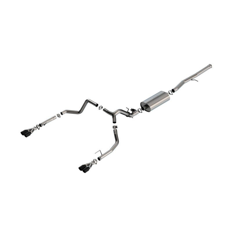 Borla 2024 Chevy Silverado 1500 6.2L V8 Touring Catback Exhaust w/ Simulator - Black Chrome