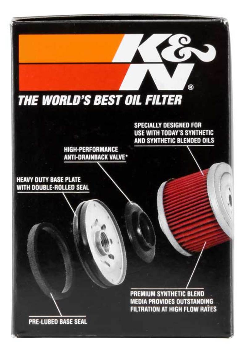 K&N 01-12 Yamaha FJR 1300/1300A/1300AE/1300AS 2.688in OD x 3.813in H Oil Filter-SR1 Performance