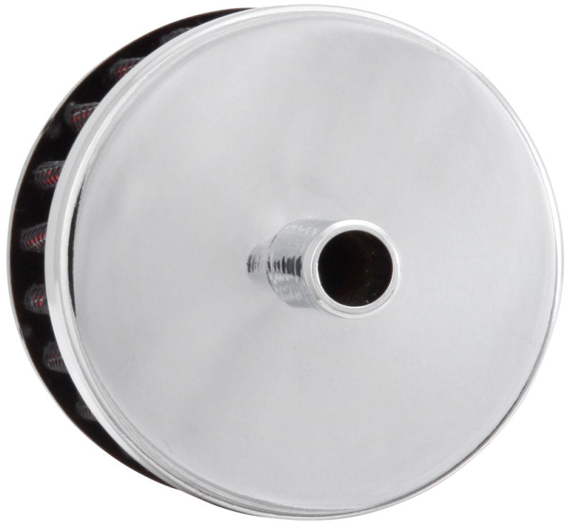 K&N Steel Base Crankcase Vent Filter 0.375in Vent OD x 2in OD x 1.5in Height-SR1 Performance