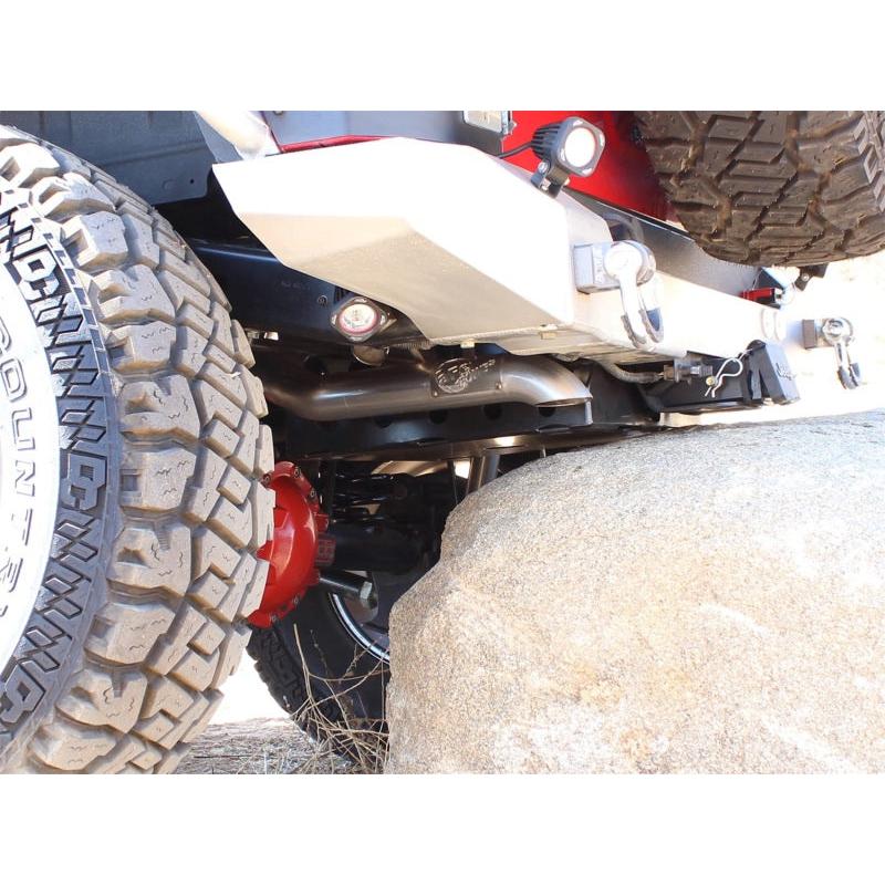 aFe MACHForce XP Exhaust Cat-Back 3in SS-409 Hi-Tuck inRBin 12-14 Jeep Wrangler Unlimited V6 4Dr-SR1 Performance
