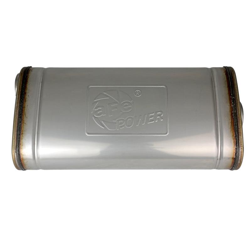 aFe MACH Force XP 304 Stainless Steel Muffler 2.5in Center/Offset 18in L x 9in W x 4in H-SR1 Performance