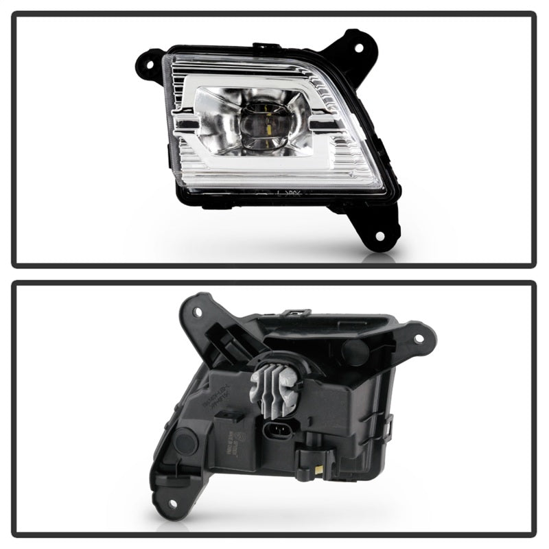 Spyder 19-20 Chevy Silverado 1500 OEM Style Full LED Fog Light w/Switch - Clear (Wont Fit RPO U12)-SR1 Performance