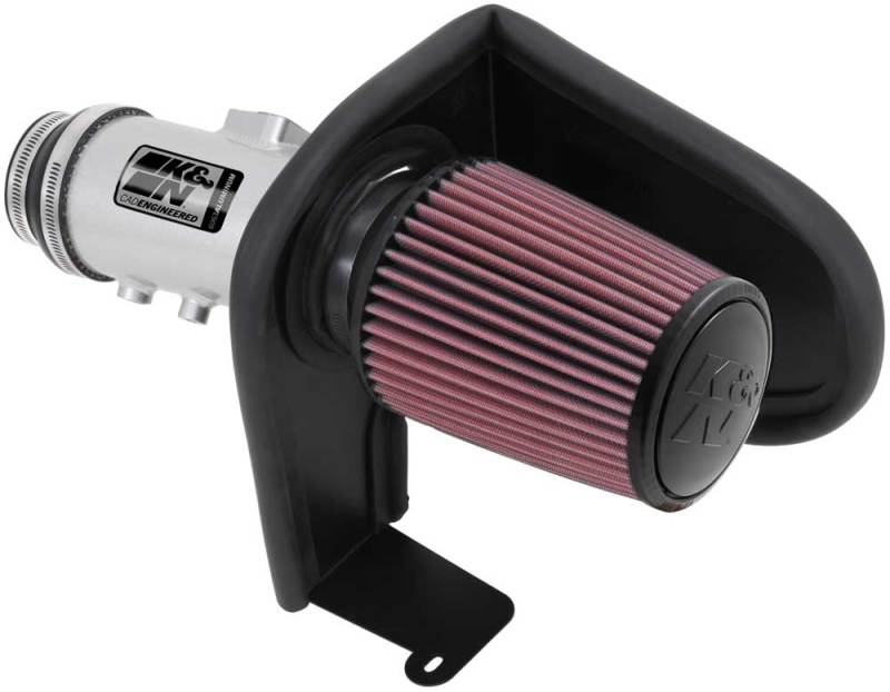 K&N 13-14 Honda Accord 3.5L V6 69 Series Typhoon Air Intake System - Silver Cold Air Intake Kit-SR1 Performance