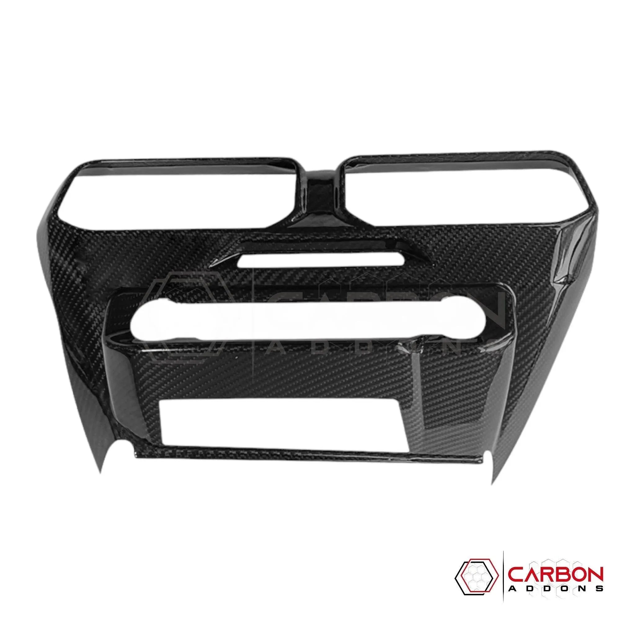 [Coming Soon] 2024-Up S650 Ford Mustang Hard Carbon Fiber Dashboard Center AC Vent Trim Cover - carbonaddons Carbon Fiber Parts, Accessories, Upgrades, Mods