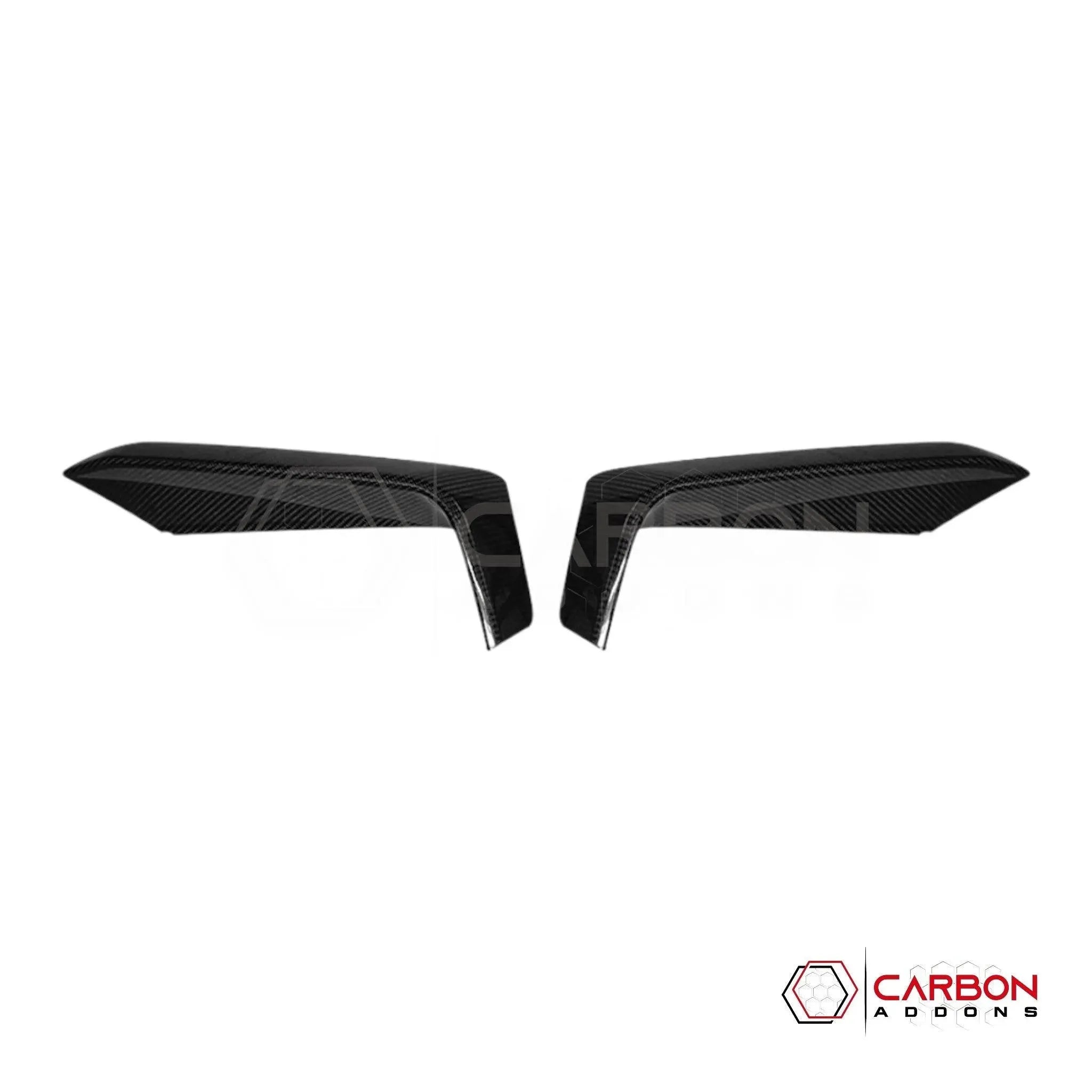[Coming Soon] 2pcs Set 2024-Up S650 Ford Mustang EcoBoost Hard Carbon Fiber Bumper Grill Trim Covers - carbonaddons Carbon Fiber Parts, Accessories, Upgrades, Mods