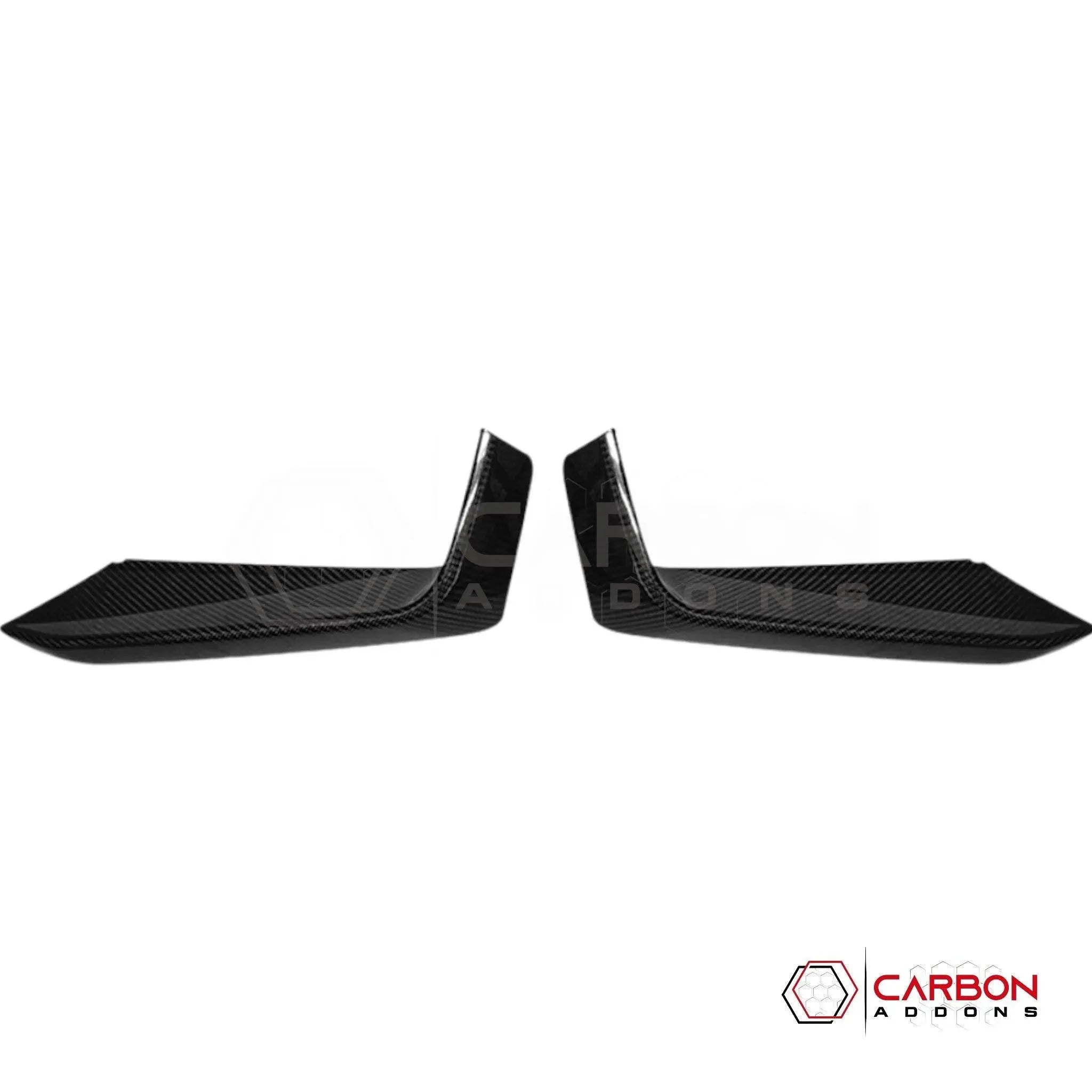 [Coming Soon] 2pcs Set 2024-Up S650 Ford Mustang EcoBoost Hard Carbon Fiber Bumper Grill Trim Covers - carbonaddons Carbon Fiber Parts, Accessories, Upgrades, Mods