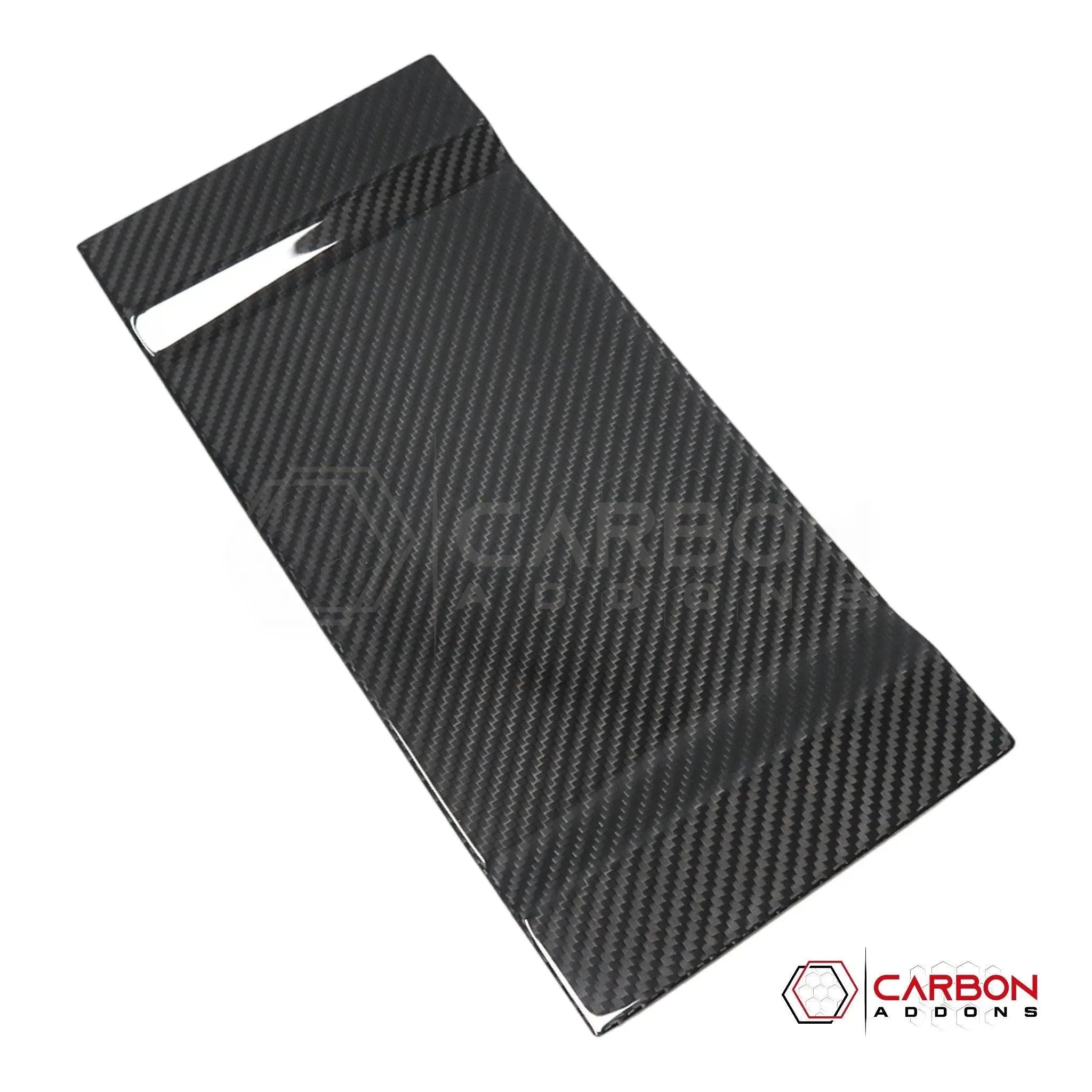 [Coming Soon] Ford F150 2021-Up Center Console Wireless Charger/Coin Tray Hard Carbon Fiber Cover - carbonaddons Carbon Fiber Parts, Accessories, Upgrades, Mods
