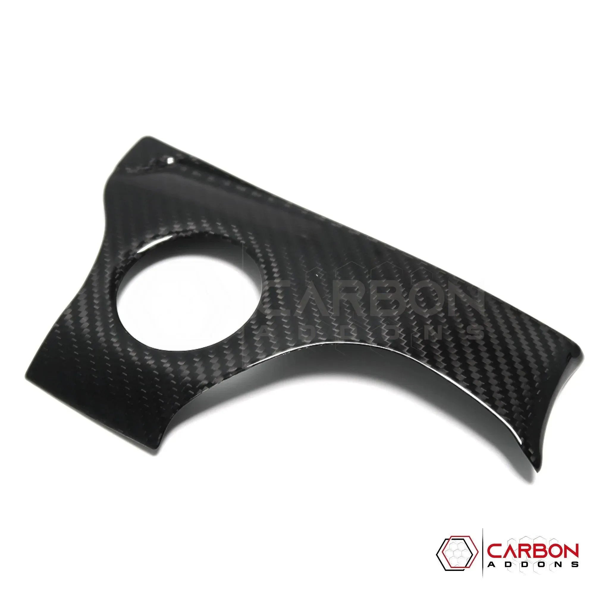 [Coming Soon] RAM TRX 2021-2024 Engine Start Stop Button Surround Trim Hard Carbon Fiber Cover - carbonaddons Carbon Fiber Parts, Accessories, Upgrades, Mods
