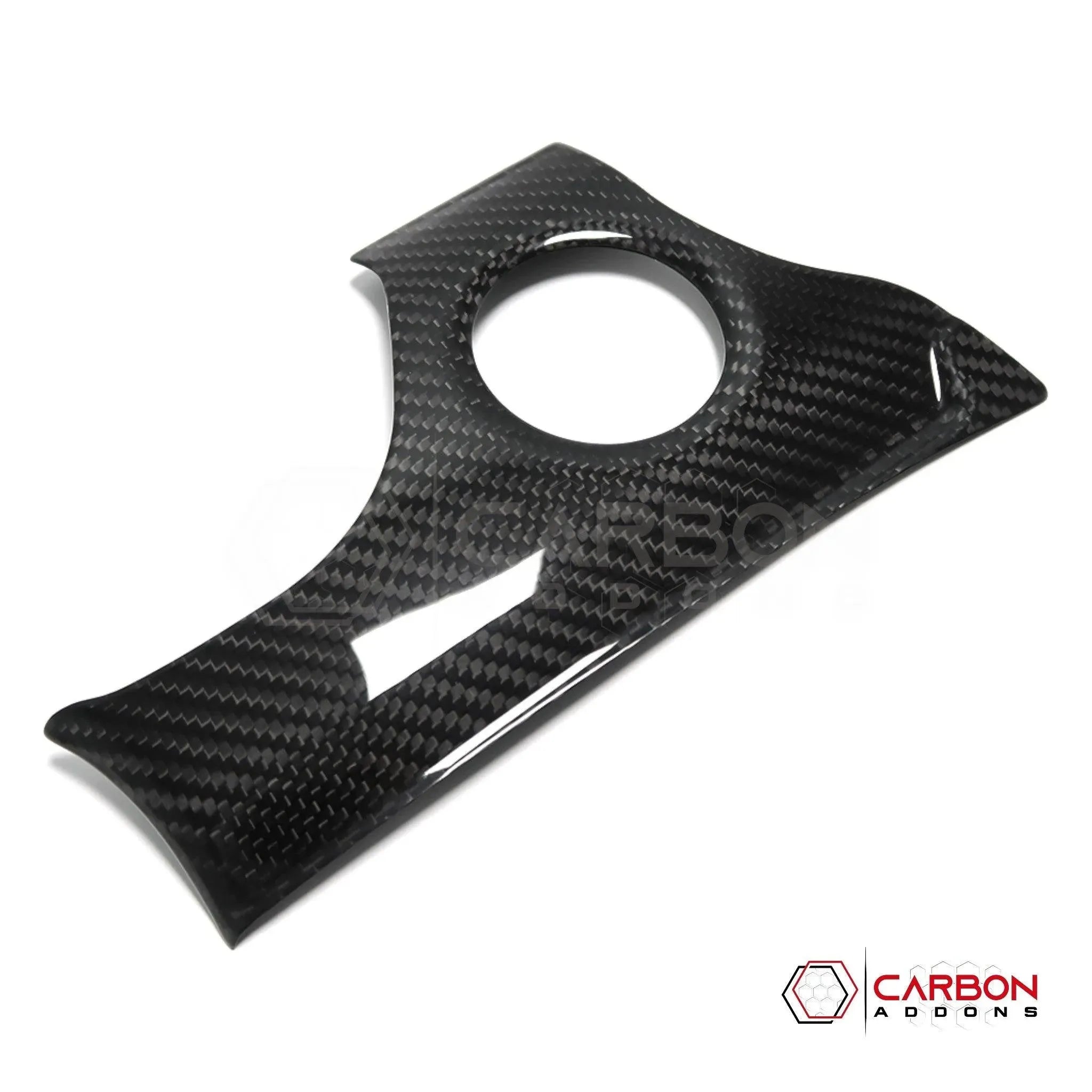 [Coming Soon] RAM TRX 2021-2024 Engine Start Stop Button Surround Trim Hard Carbon Fiber Cover - carbonaddons Carbon Fiber Parts, Accessories, Upgrades, Mods
