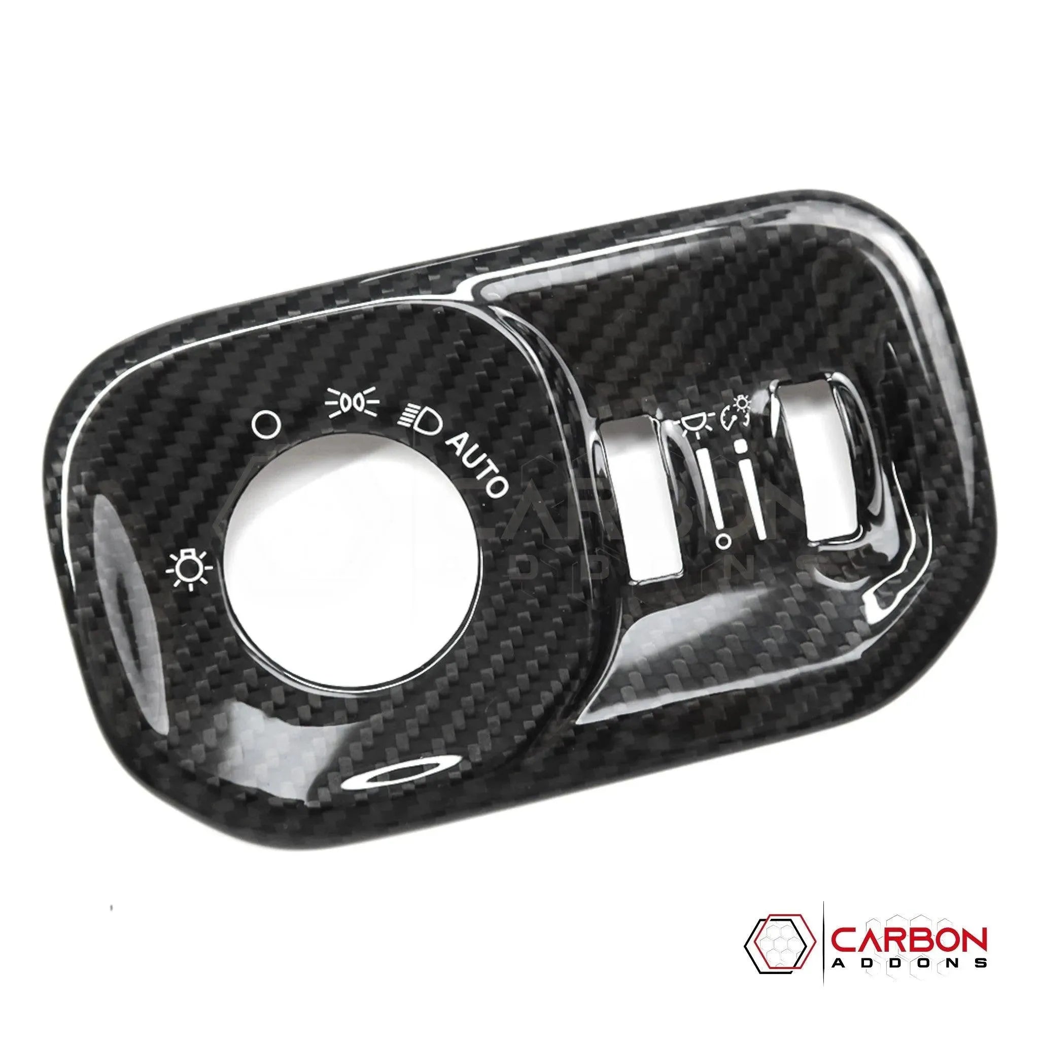 [Coming Soon] RAM TRX 2021-2024 Headlight Control Trim Hard Carbon Fiber Cover - carbonaddons Carbon Fiber Parts, Accessories, Upgrades, Mods