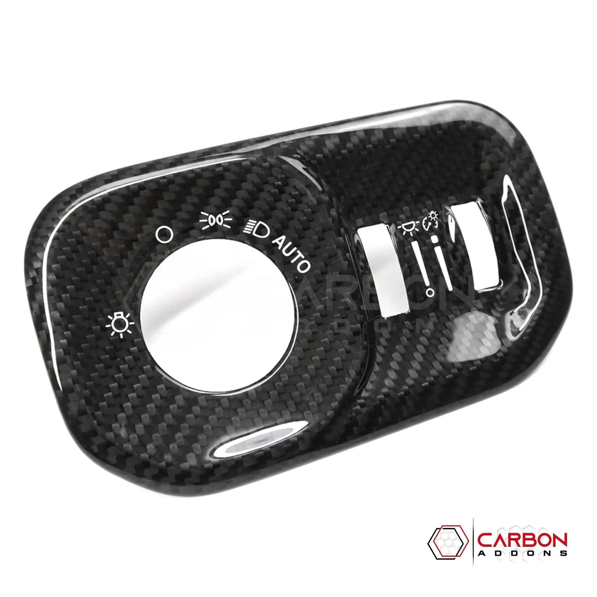 [Coming Soon] RAM TRX 2021-2024 Headlight Control Trim Hard Carbon Fiber Cover - carbonaddons Carbon Fiber Parts, Accessories, Upgrades, Mods