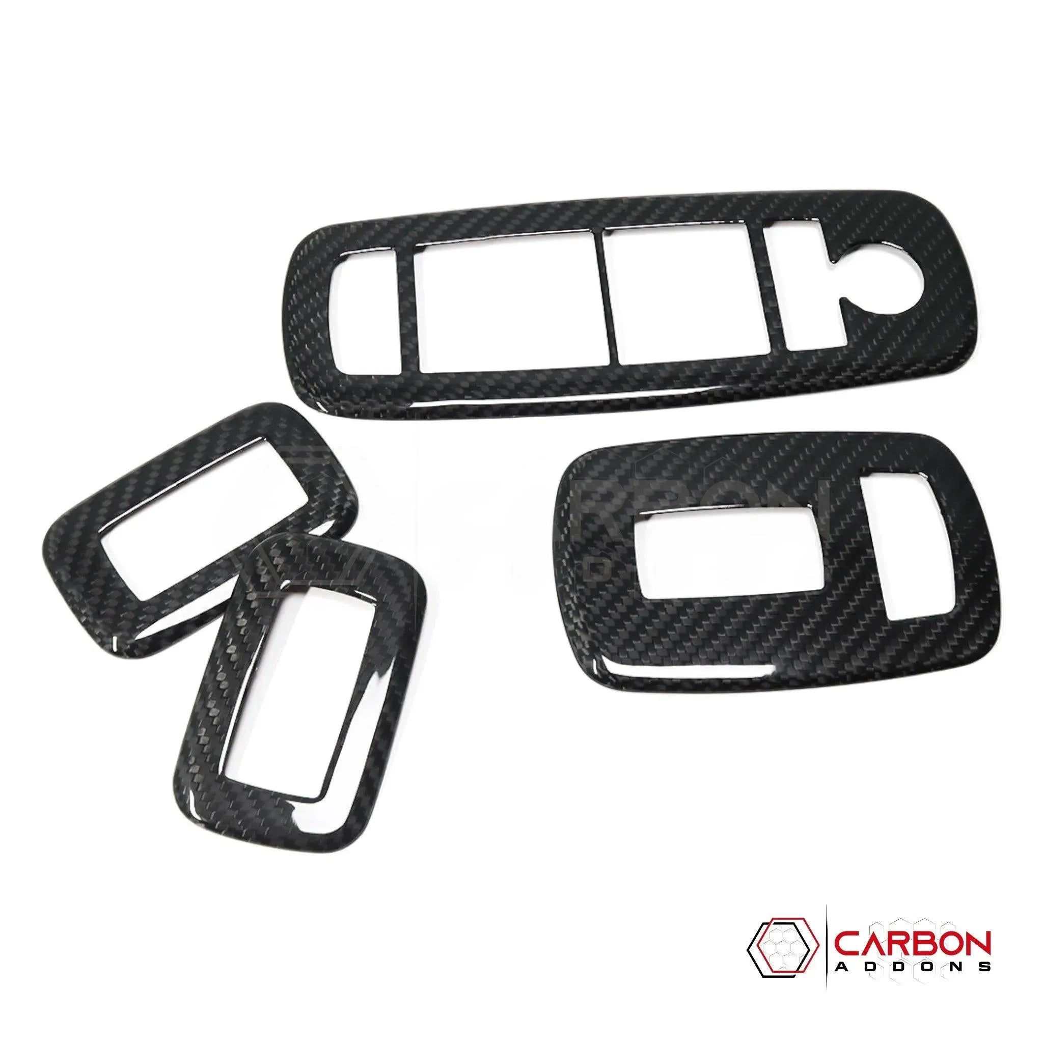 [Coming Soon] RAM TRX 2021-2024 Interior Window Switch Trim Hard Carbon Fiber Cover - carbonaddons Carbon Fiber Parts, Accessories, Upgrades, Mods