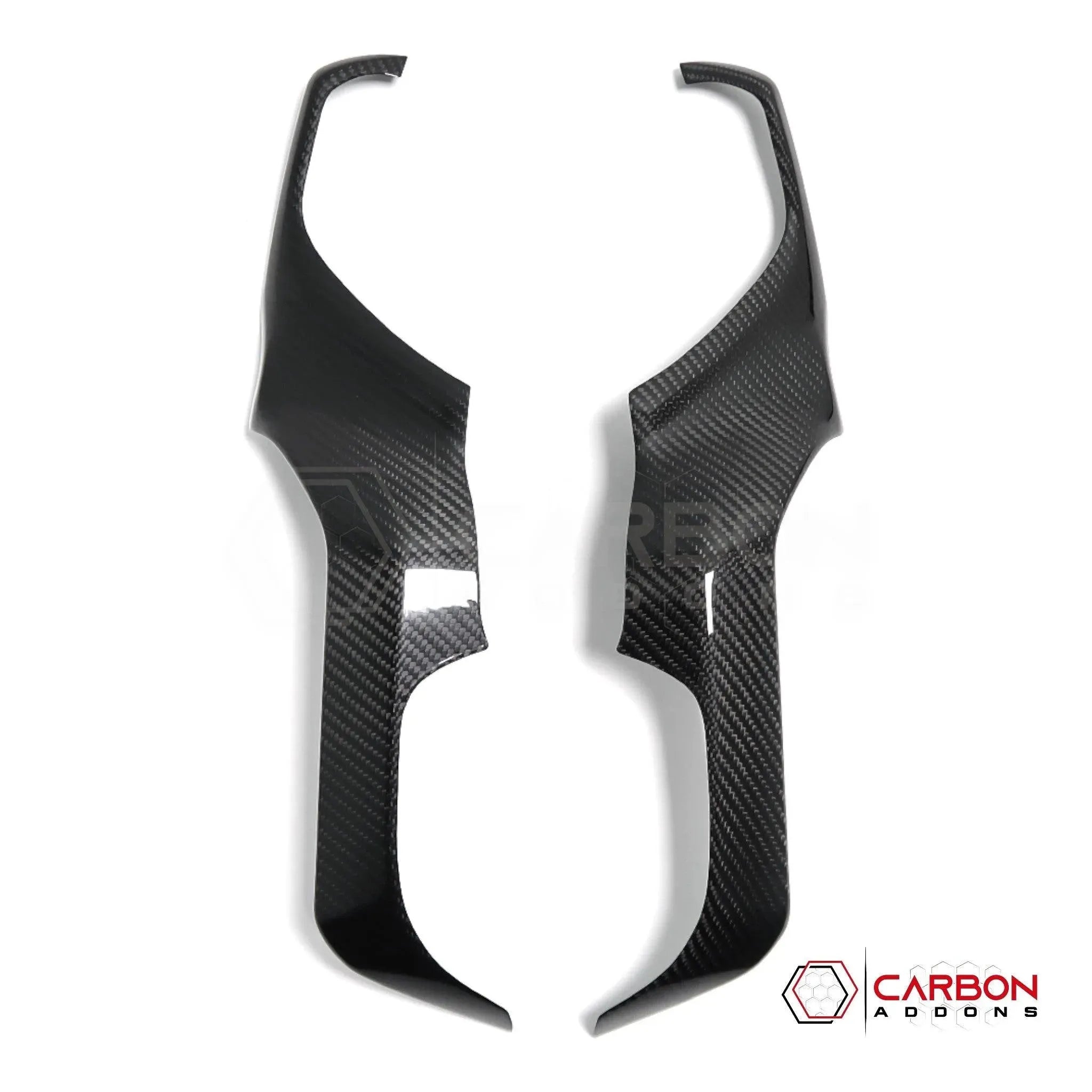 [Coming Soon] RAM TRX 2021-2024 Radio Infotainment Screen Side Trim Hard Carbon Fiber Cover - carbonaddons Carbon Fiber Parts, Accessories, Upgrades, Mods
