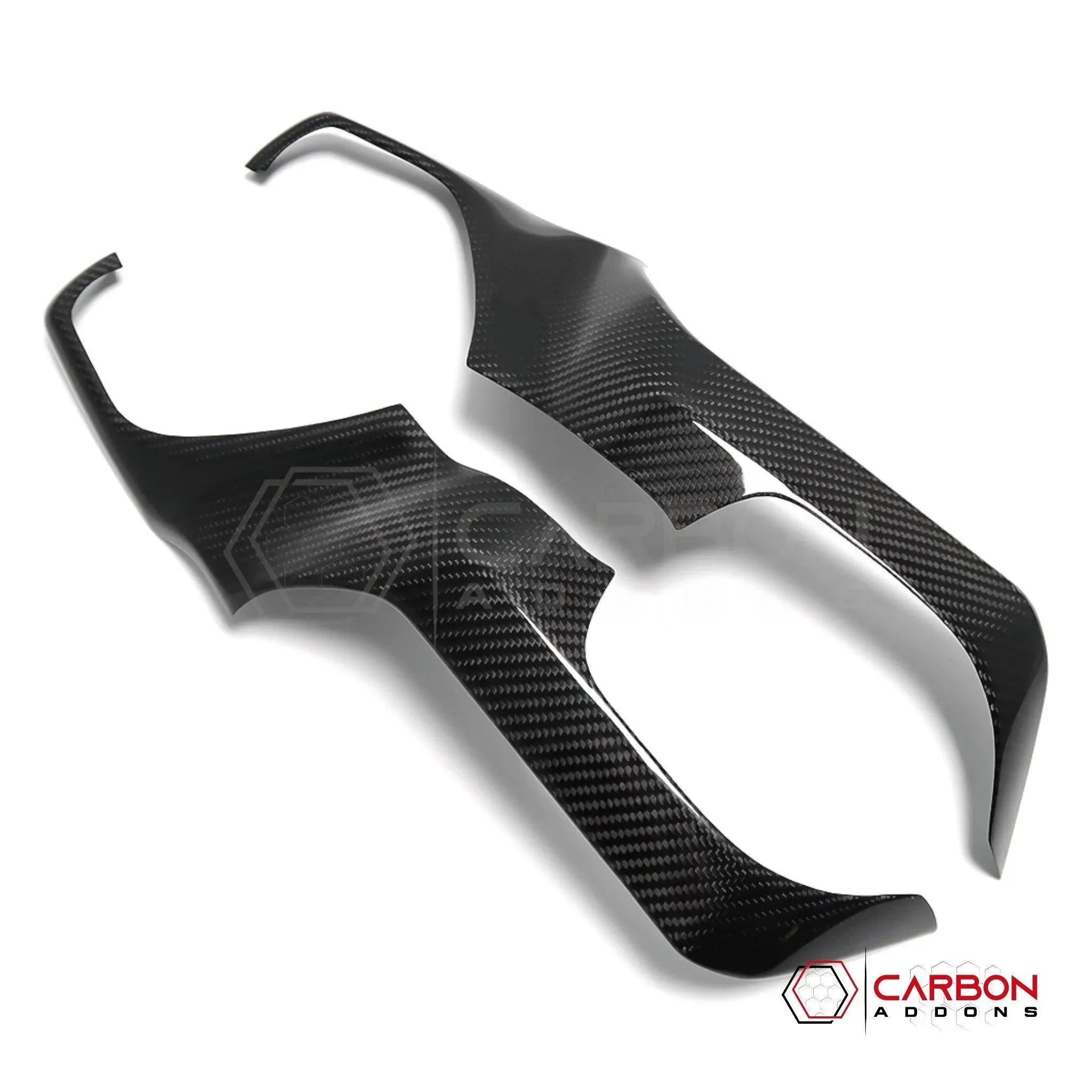 [Coming Soon] RAM TRX 2021-2024 Radio Infotainment Screen Side Trim Hard Carbon Fiber Cover - carbonaddons Carbon Fiber Parts, Accessories, Upgrades, Mods
