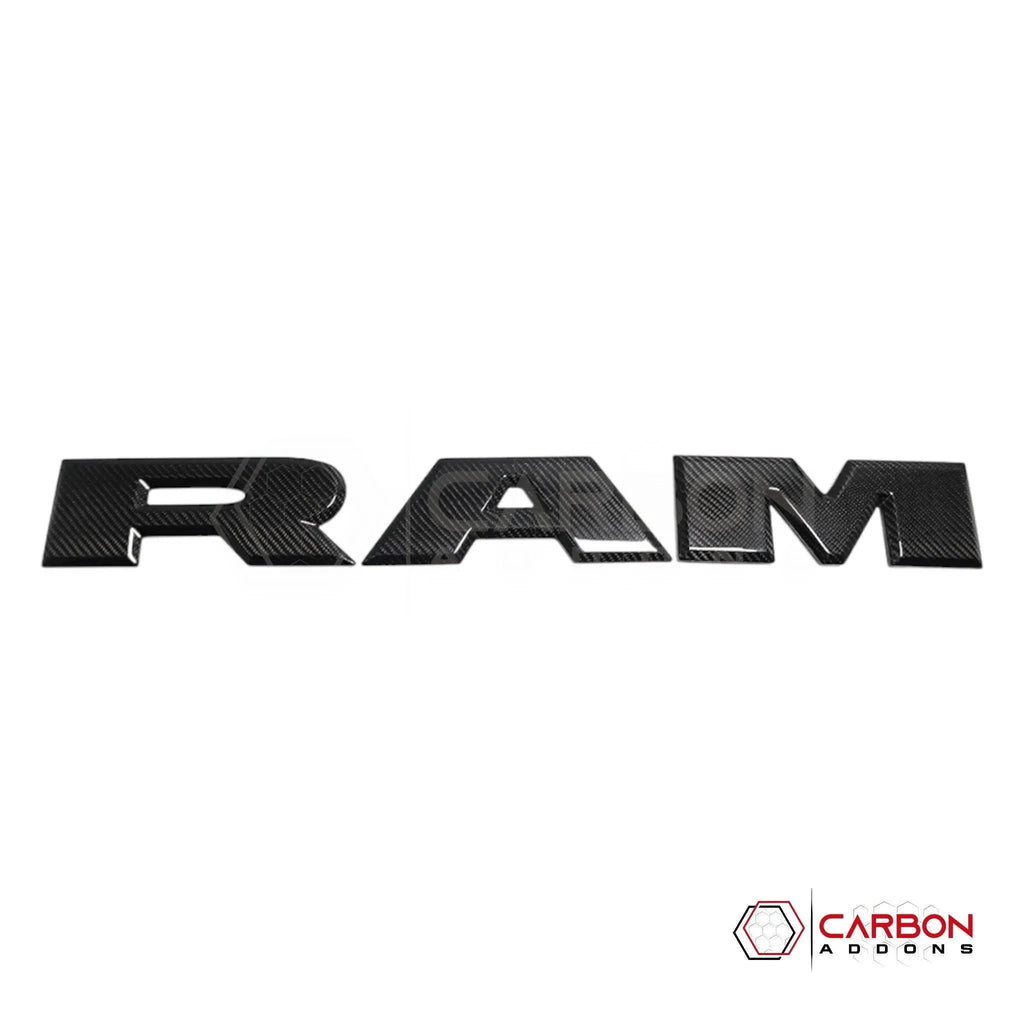RAM TRX/RHO/Rebel Tailgate RAM Emblem Lettering Carbon Fiber Covers ...