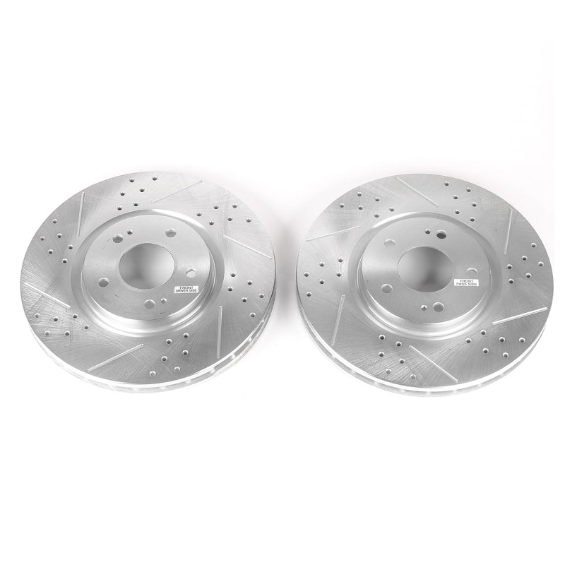 Power Stop 03-06 Mitsubishi Lancer Front Evolution Drilled & Slotted Rotors - Pair-SR1 Performance