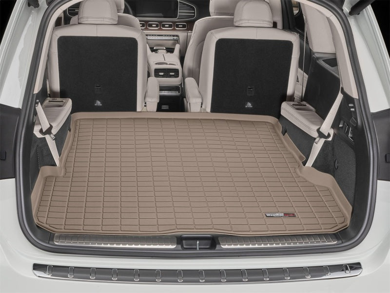 WeatherTech 2020+ Mercedes-Benz GLS-Class Cargo Liners Tan - Custom Fit Trunk Protector with Raised Lip and Textured Finish