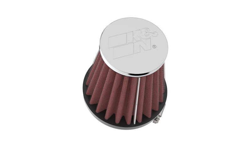 K&N Universal Chrome Filter 1 15/16 inch FLG / 3 inch Base / 2 inch Top / 3 inch Height-SR1 Performance