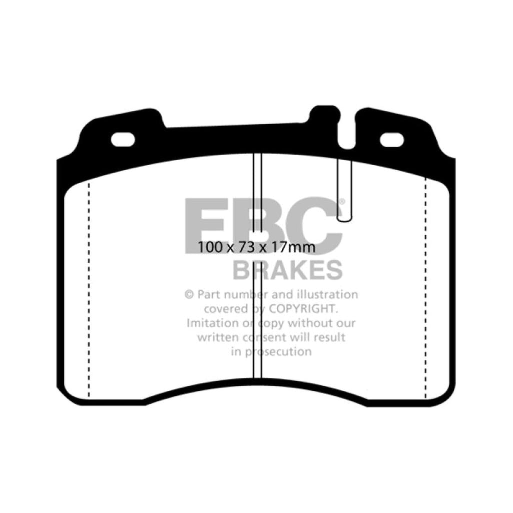 EBC Yellowstuff Front Brake Pads for Mercedes-Benz SL and E-Class Models - Part Number DP4927R