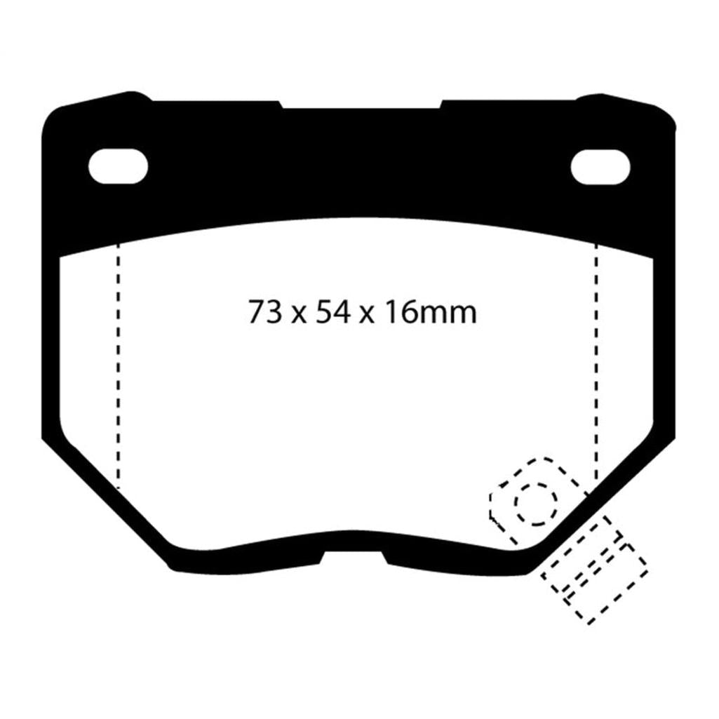 EBC Yellowstuff Rear Brake Pads for 1989-1996 Nissan 300ZX and R32 Skyline GT-R – High-Performance Street and Track Use