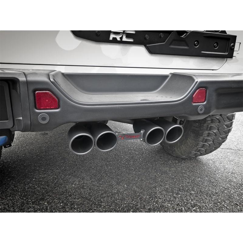 aFe Rebel Series 2.5in. 304 SS C/B Exhaust System 2018 Jeep Wrangler (JL) V6-3.6L - Black Tip-SR1 Performance