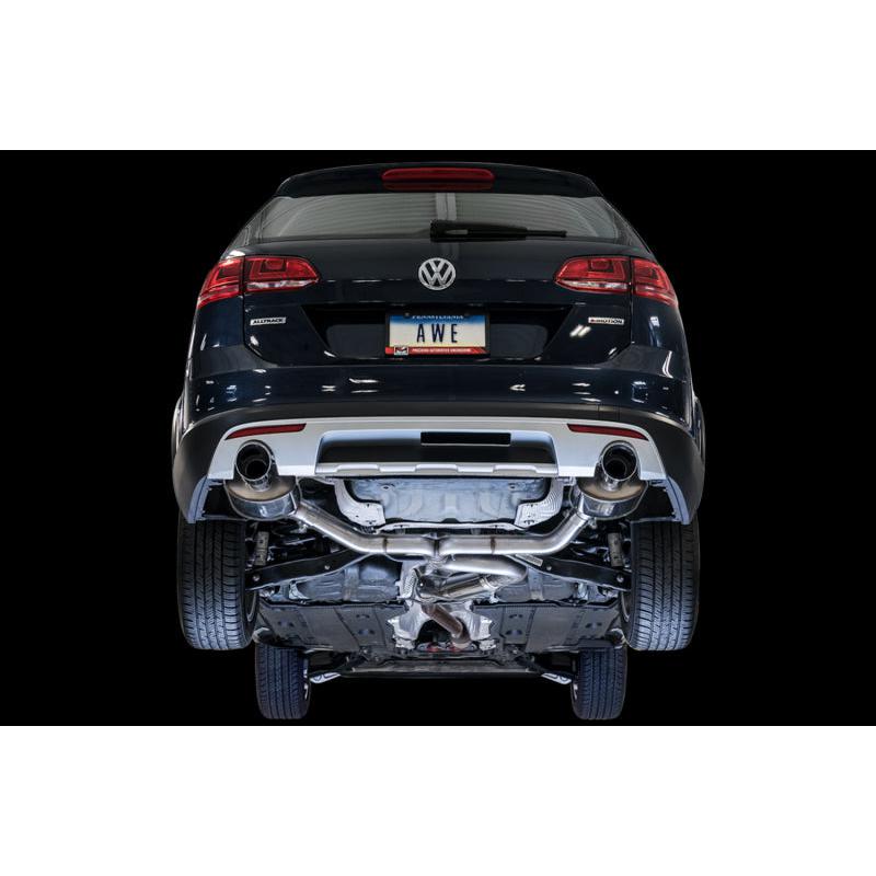 AWE Tuning VW MK7 Golf Alltrack/Sportwagen 4Motion Touring Edition Exhaust - Polished Silver Tips