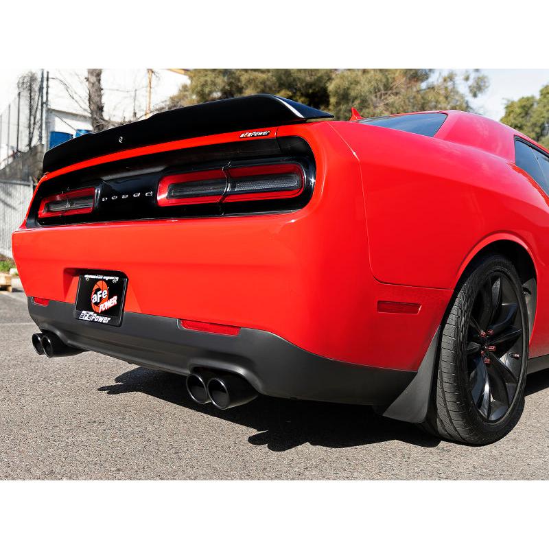 aFe MACH Force-Xp 2-1/2in 304 SS Cat-Back Exhaust 15-21 Dodge Challenger V6-3.6L - Quad Black Tip